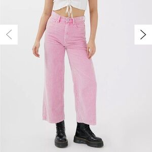 BDG High & Wide Corduroy Pant Pink Urban Outfitters